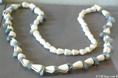 Necklace made out of shells, about -1300 -1150 BC 
found in actual Syria recent bronze age