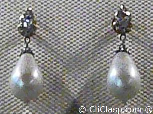 French Empress Eugenie earrings, natural pearls, middle of XIX century