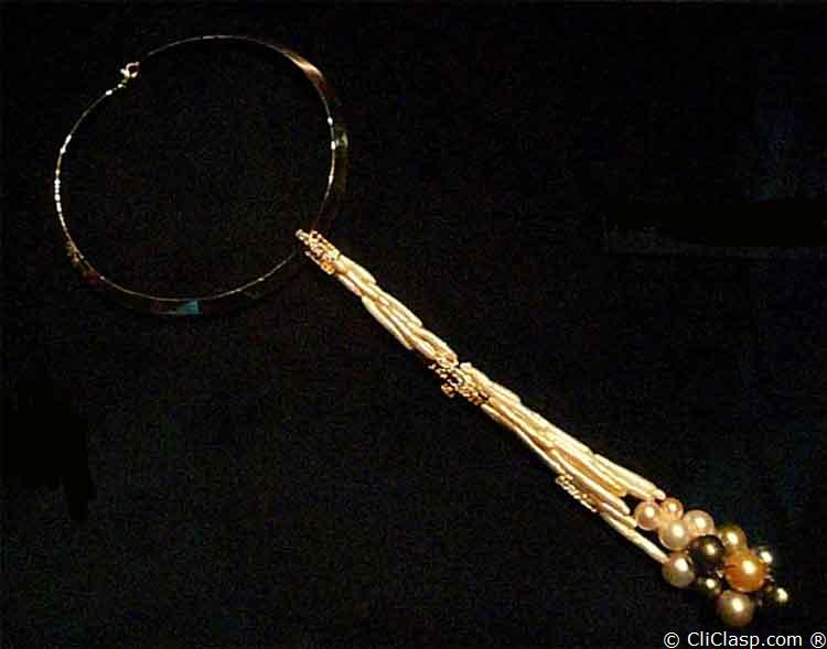 Jean Vendome, Paris, designer necklace with pearls from various origins, 70'